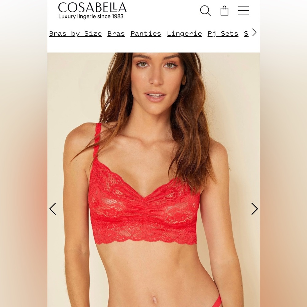 NWT Cosabella Never Say Never Sweetie Bralette, Medium